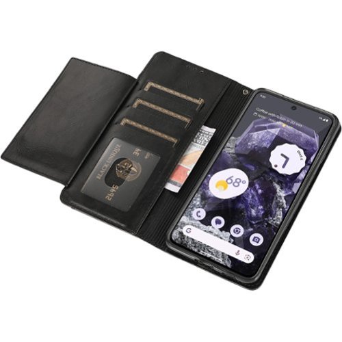SaharaCase Leather Folio Wallet Case for Google Pixel 8 - Black WHERE TO BUY