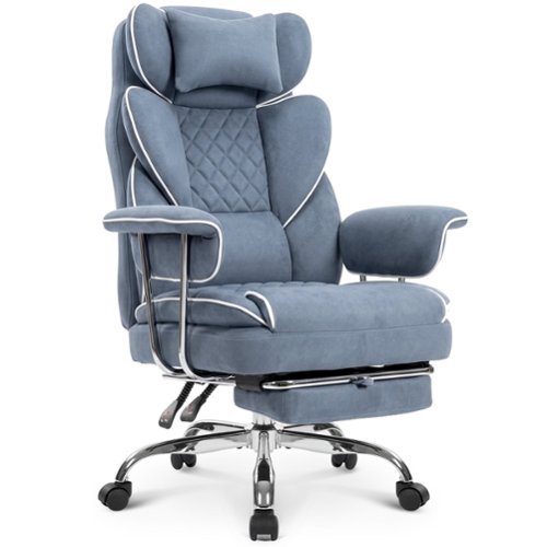 Neo Chair - Executive Office Chair, Ergonomic Big and Tall Heavy Duty Computer Desk Chair, High Back with Lumbar Support - Blue-Front_Standard 