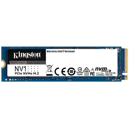 Kingston - NV1 500GB M.2 2280 NVMe PCIe Internal SSD Up to 2100 MB/s SNVS/500GB-Front_Standard 
