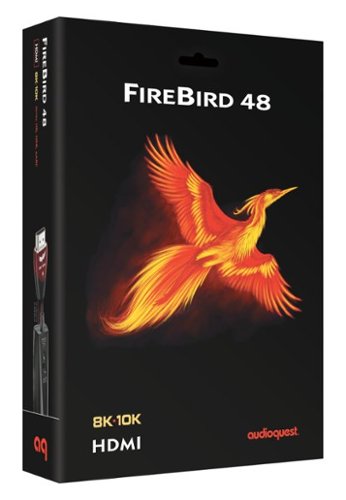 AudioQuest FireBird 48 10'   4K-8K-10K 48Gbps  In-Wall Rated HDMI Cable - Black with Red Stripes WORLDWIDE DELIVERY