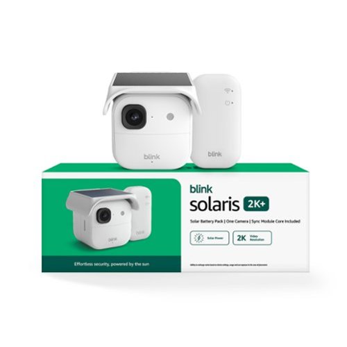 Blink - Solaris 2K+ — Solar-powered wireless smart security camera, runs in as little as 45 minutes of direct sun, System - White-Front_Standard 