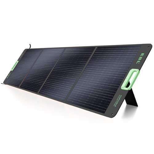 EBL - 200W Foldable Solar Panel – High Efficiency, Waterproof, for Power Stations, Ideal for Camping, RVs, and Blackouts-Front_Standard 