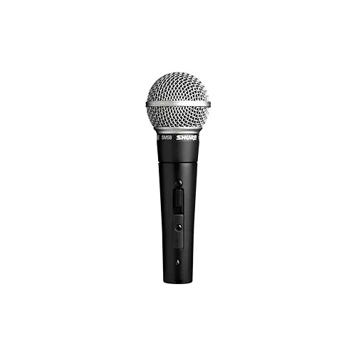 Shure - SM58S Cardioid Dynamic Vocal Microphone with On/Off Switch, Pneumatic Shock Mount-Front_Standard 