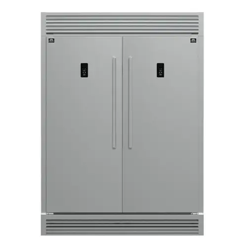 Front. Forno Appliances - Fortezza 28 Cu. Ft. Side-by-Side Convertible Refrigerator/Freezer with Trim Grill - Stainless steel.