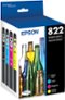 Epson - 822 DURABrite Ultra Ink Standard Capacity Black & Color Cartridge Combo Pack (T822120-BCS) - Black/Cyan/Magenta/Yellow-Front_Standard