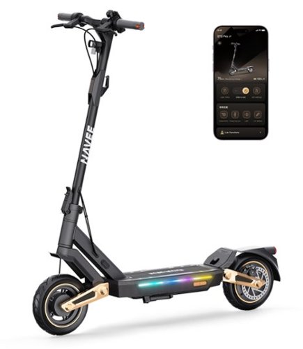 NAVEE - ST3 Pro Electric Scooter w/46.6 miles Max Operating Range & 24.9 mph Max Speed - Black-Front_Standard 