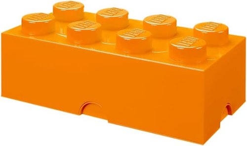 Room Copenhagen - LEGO Storage Brick with 8 Knobs, Orange - COLLECTIBLES - Multicolor-Front_Standard 