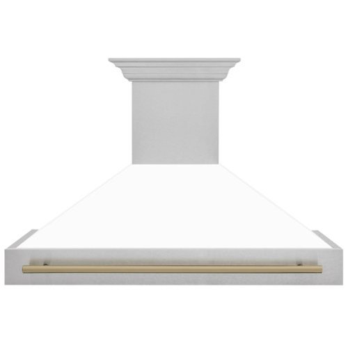 ZLINE Autograph Edition - 48 inches - Externally Vented - Wall Range Hood - Satin Stainless Steel with White Matte Shell