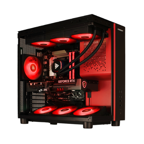 STORMCRAFT - Gaming PC PHANTOM INTEL Core Ultra 7 265F NVIDIA RTX 5080 2TB SSD 32GB 6400MHz RGB 360mm AIO Windows 11 Home - Black-Front_Standard 