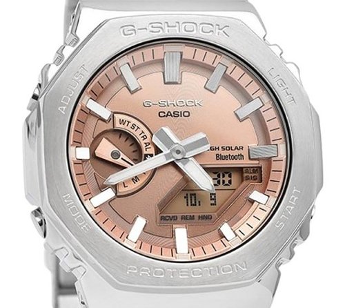 Casio G Shock Full Metal Analog Digital Smartphone Link Copper