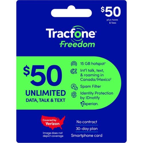 Tracfone - $50 Freedom Smartphone Truly Unlimited Data, Talk & Text 30-day plan [Digital]