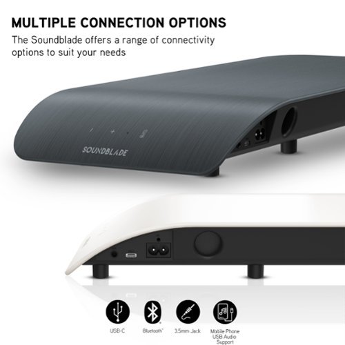 BlueAnt Soundblade 2.1 Channel Bluetooth 5.3 Under Monitor Soundbar - White HOW TO BUY