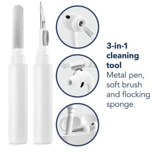 Insignia™ Silicone Case for Apple AirPods Pro 3 with 3-in-1 Cleaning Tool - Black HOW TO BUY