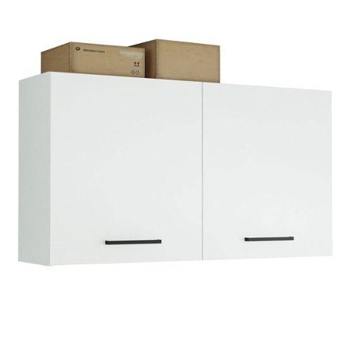 Madesa - Garage and Utility Room Wall Storage Cabinet with 2 Doors 47"L - White-Front_Standard 