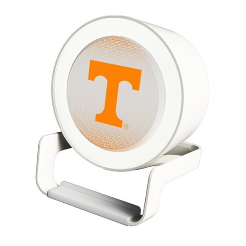 Keyscaper - Tennessee Volunteers Linen Print Nightlight Charger & Bluetooth Speaker - White-Front_Standard 