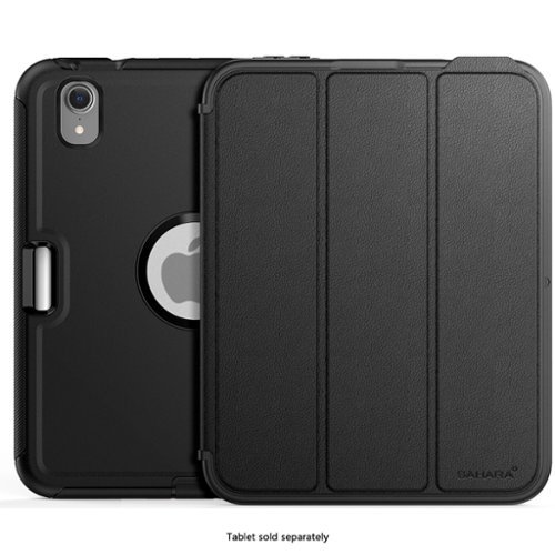 SaharaCase Raider Series Heavy Duty Folio Case for Apple iPad mini (A17 Pro) and iPad mini (6th Gen) - Scorpion Black WORLDWIDE DELIVERY
