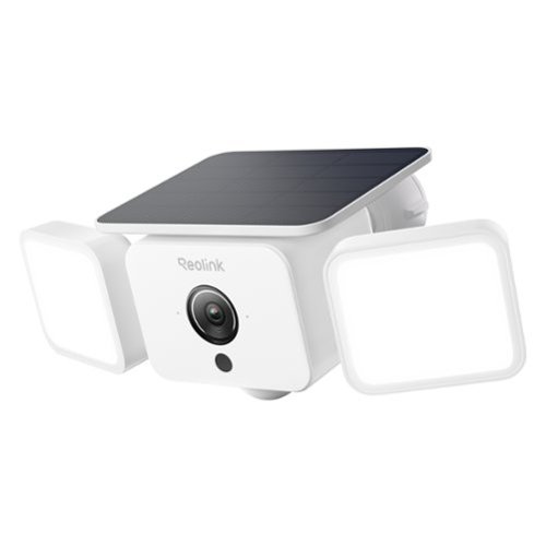 Reolink - F310B Outdoor 2K 4MP Solar Security Floodlight Wireless Wi-Fi with Ultra-Wide Camera, Adaptive Lighting, 1000 Lumens - White