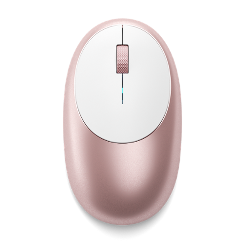 Satechi - M1 Wireless Mouse with Rechargeable Type C Port, Bluetooth Mouse for MacBook, Mac Pro, iMac, Mac Mini, iPad, and Windows - Wireless - Rose Gold-Front_Standard 