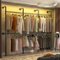 Aheaplus - Adjustable Wall-Mounted Metal Clothing Rack: 3-Tier Wood Shelves, 84"-128", 1000LB Capacity - Black-Front_Standard