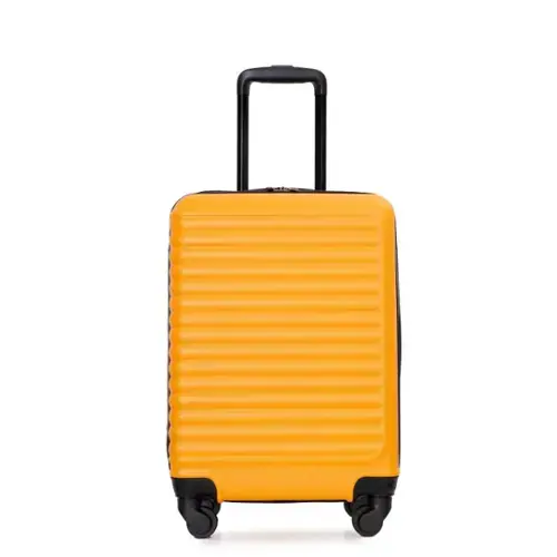 Front. BreeBe - Lightweight 20' Carry On Luggage, Spinner Wheels, ABS, Compact Size - Orange.