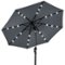 Best Choice Products - 10ft Solar LED Lighted Patio Umbrella w/ Tilt Adjustment, UV-Resistant Fabric - Slate-Front_Standard