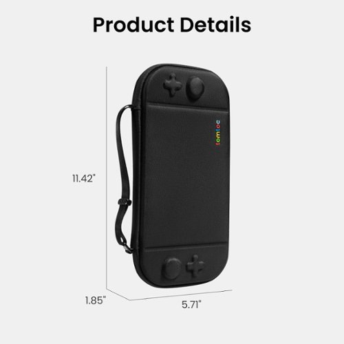 tomtoc Slim Carrying Case for Nintendo Switch 2 Model 2025, Odorless Protective Hard Shell with 12 Game Card Slots - Black BUY IN EUROPE