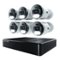 Night Owl - 12 Channel, 6 - Camera Indoor / Outoor Wired 4K 2TB NVR Security System with 2- Way Audio - Black/White-Front_Standard