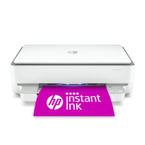 HP - ENVY 6055e Wireless Inkjet Printer with 3 months of Instant Ink Included with HP+ - White