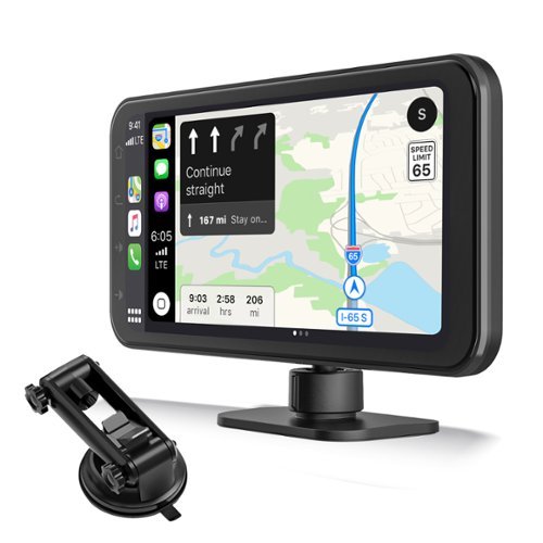 Rexing - CPStream Wireless Multimedia Receiver with CarPlay & Android Auto - Black