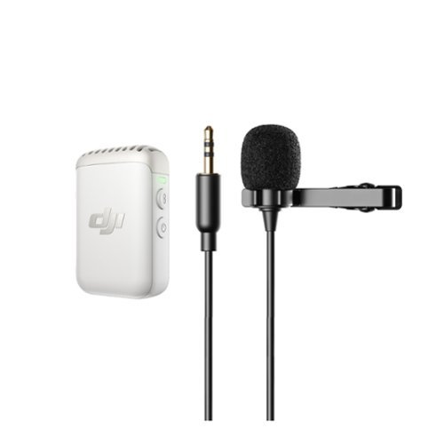 DJI - Mic 2 (1 TX, Platinum White) with Omnidirectional Lavalier Microphone-Front_Standard 