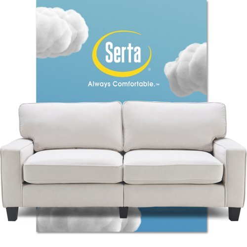 Serta - Palisades Modern 3-Seat - Straight Arm - Fabric Sofa - 78" - Cream-Front_Standard 