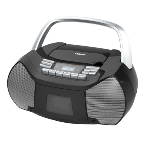 Naxa - Portable CD & Cassette Boombox - Black-Front_Standard 