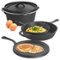 MegaChef - Pre-Seasoned Cast Iron 5-Piece Kitchen Cookware Set, Pots and Pans - Black-Front_Standard