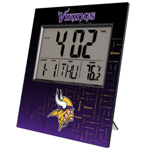 Keyscaper - Minnesota Vikings Quadtile Digital Desk Clock - Multicolor-Front_Standard 