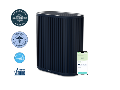 Windmill - The Air Purifier Max, Ultra-Quiet Heavy Duty 3-in-1 Medical Grade HEPA, For Large Rooms Up to 1,975 Sq Ft - Navy