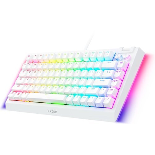 Razer BlackWidow V4 75% Wired Orange Switch Gaming Keyboard with Hot-Swappable Design - White BUY IN MIDDLE EAST