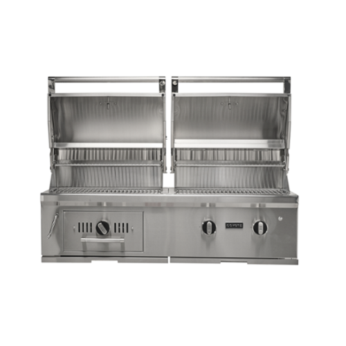 50" Coyote Outdoor Living Combination Liquid Propane Gas (LP) and Charcoal Grill - Stainless Steel