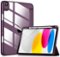 DTTO - Case for iPad (A16) 11-inch 2025 and iPad 10th Generation 10.9 Inch 2022, Clear Back and TPU Shockproof Frame Cover - Deep Purple-Front_Standard