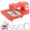 Poolin - EOC06- Edition 11inx8in LARGE AREA Computerized Embroidery Machine 7in Touchscreen Wifi Start Kit for Sidework - Red-Front_Standard