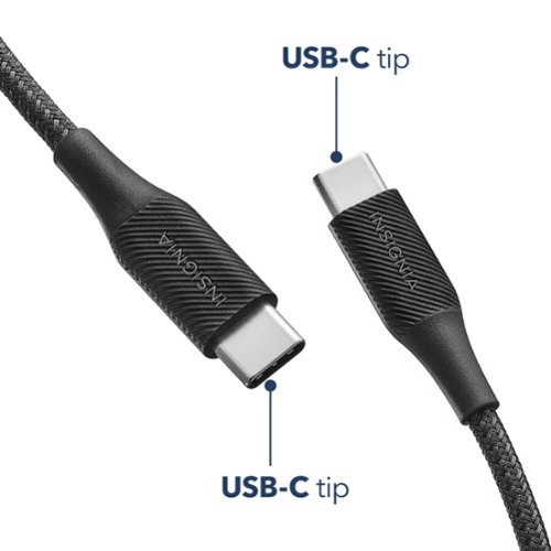 Insignia™ 6' USB-C to USB-C Braided Charge-and-Sync Cables (2-Pack) - Black BUY IN EUROPE