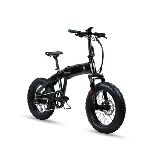 Aventon - Sinch Foldable Ebike w/ 40 mile Max Operating Range and 20 MPH Max Speed - Slick Black-Front_Standard 