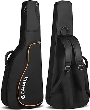 CAHAYA - Acoustic Guitar Bag: 42 43 44In Guitars 0.5In Thick Padding Guitar Case Gig Bag Soft CY0346-Front_Standard 