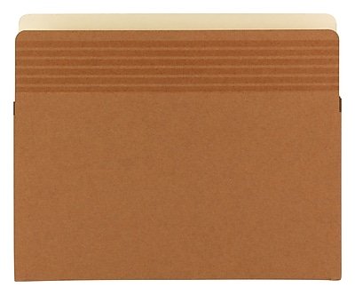 Smead - Easy Grip File Pockets, 5.25" Expansion, Letter Size, Brown, 10/Box (73209) - Redrope