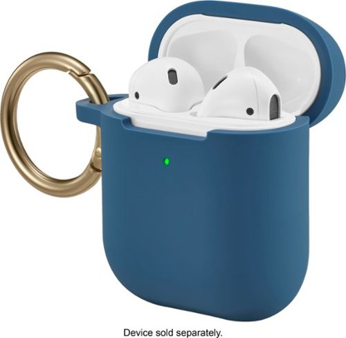 Best Buy essentials™ Silicone Case for Apple AirPods 1st and 2nd Generations - Blue WORLDWIDE DELIVERY
