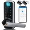 Olumat - Keyless Entry Smart Lock with Fingerprint & Keypad | App Control, Auto-Lock, Easy Installation - Silver-Front_Standard