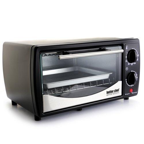 Better Chef - 4-Slice Toaster Oven - Black-Front_Standard 