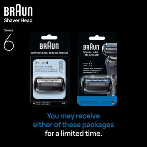 Braun Series 6 Electric Shaver 64B Replacement Head, Compatible with 60, 61, 62, and 63 Generation Shavers - Black BUY ONLINE