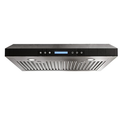 Onefly - 30 inches - Externally Vented - Under cabinet Range Hood - Black Tempered Glass-Front_Standard 