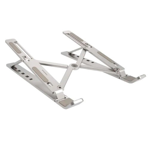 RadioShack - Adjustable Laptop Stand – Foldable Ergonomic Stand for Travel & Office - Gray-Front_Standard 