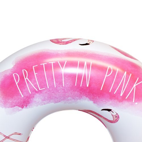 Salus Brands, LLC Rae Dunn: Pretty In Pink 48 Ring Float - Flamingo Inflatable Jumbo Pool Tube, CocoNut Float, Anti-Leak/Durable, Age 8+ WORLDWIDE DELIVERY